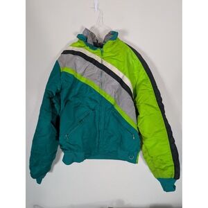 Vintage Men's LT Arcticwear Arctco Snowmobile Jacket Mens Thinsulate Neon Green